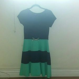 rue21 navy and mint green dress